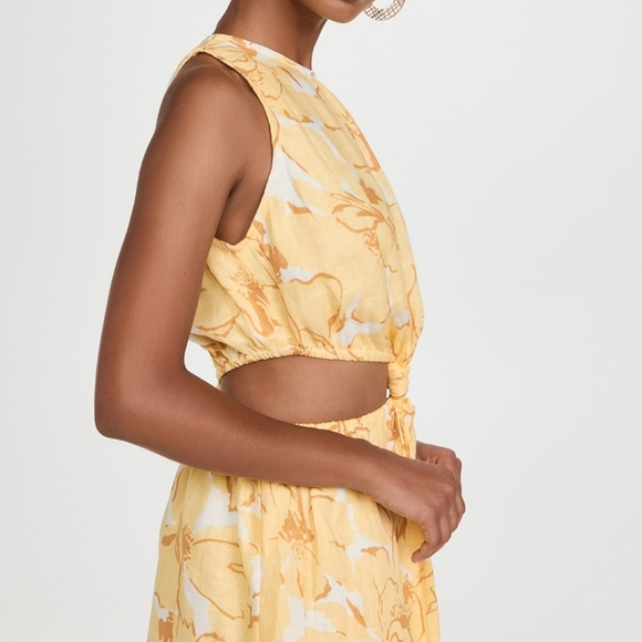 FAITHFUL THE BRAND Anthropologie Linen Cut-Out Mini Dress - Picture 3 of 14